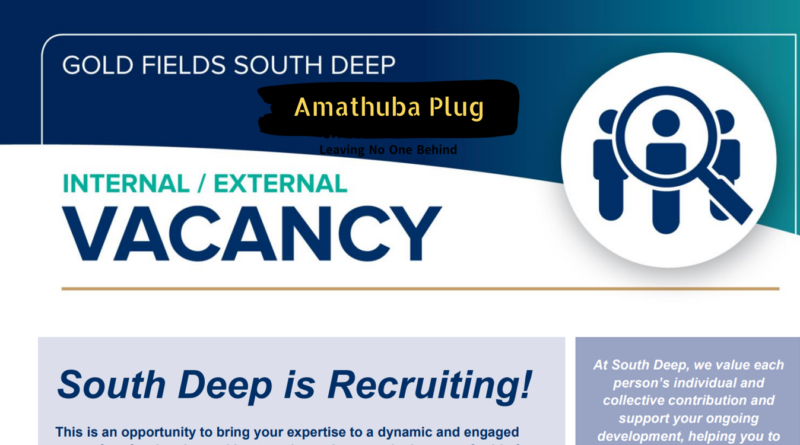 South Deep Mine is Looking For A Spares Planning Assistant To Provide Planned Maintenance Support