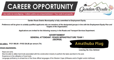 Garden Route District Municipality is Looking For A General Attendant: Roads Infrastructure Team