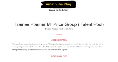 Trainee Planner Vacancy Opportunity At Mr Price Group