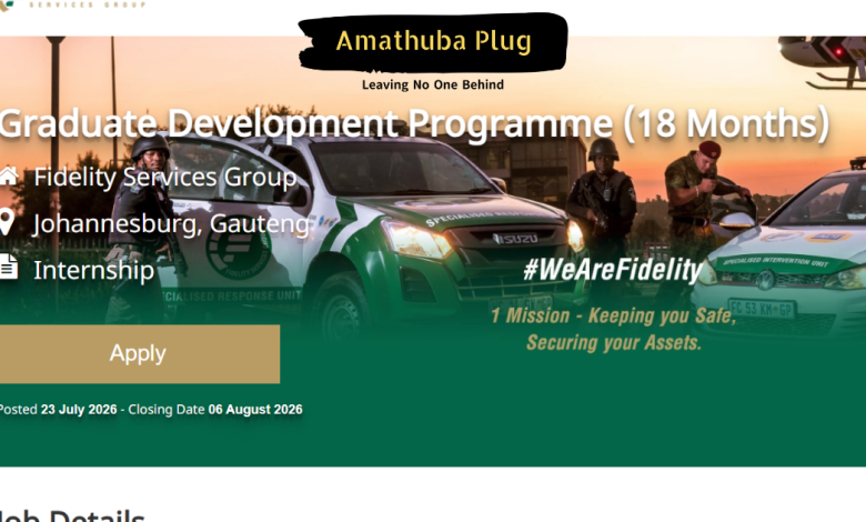 Fidelity Services Group Graduate Development Programme 2026: 18-Month Opportunity in Johannesburg